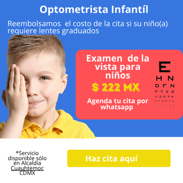 Optica infantíl examenes de la vista para niños