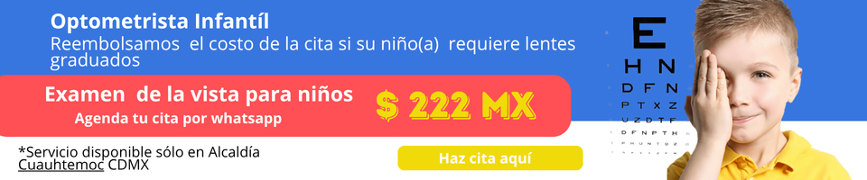 Optica infantíl examenes de la vista para niños